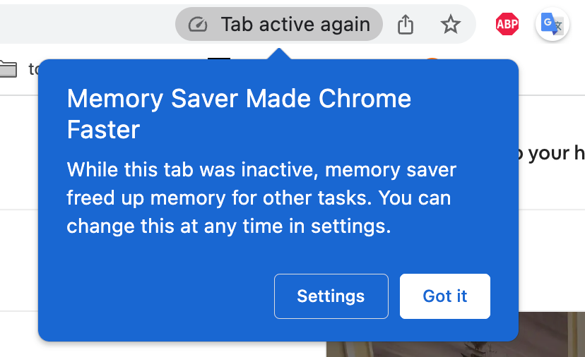 Google Chrome Introduces Memory Saver.